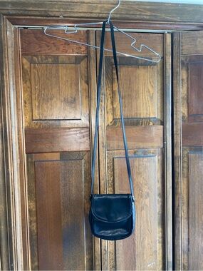 Overland Soft Black Leather Crossbody Bag